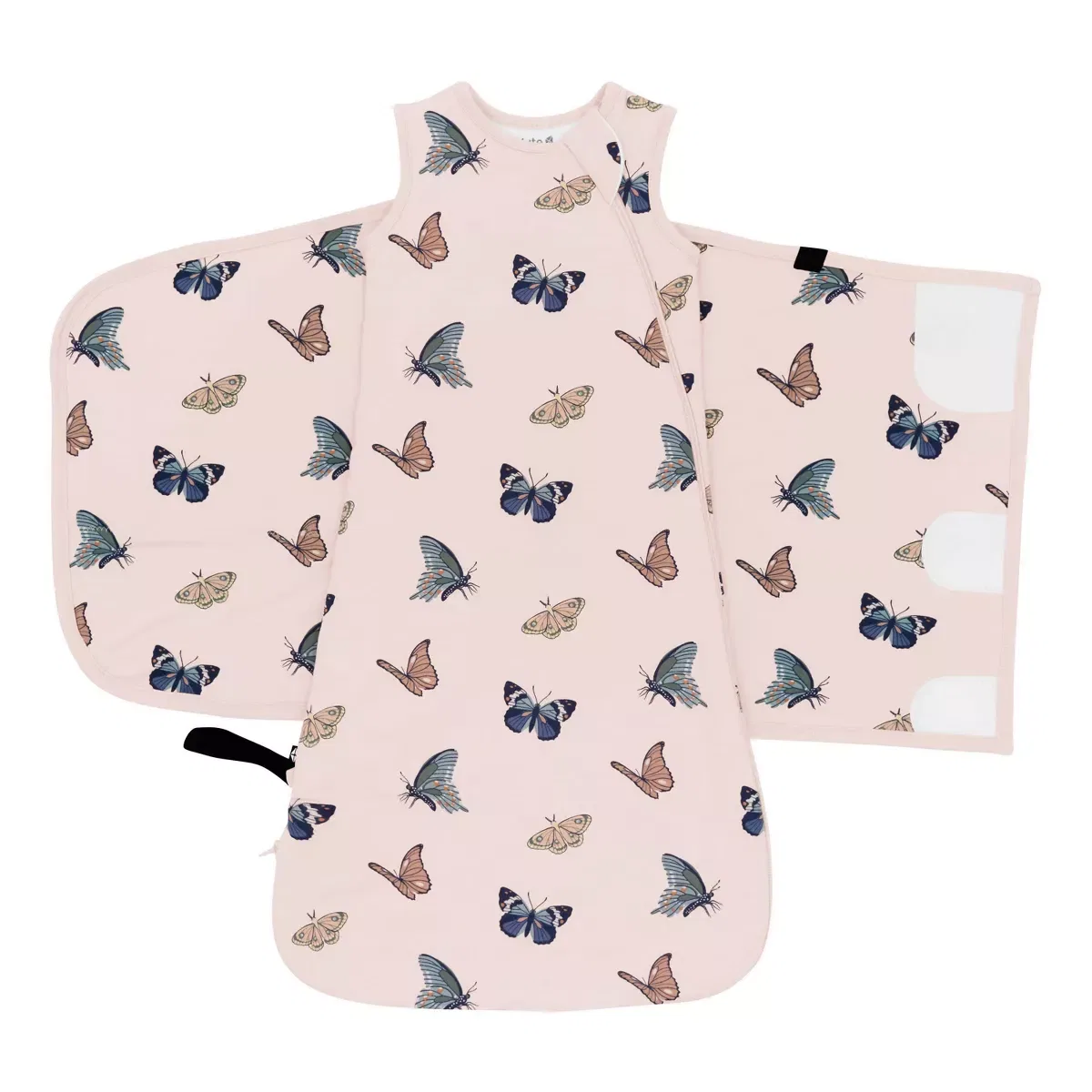 Детский спальный мешок с длинным рукавом Kyte Baby INFANT BASICS/FURNITURE, Blush Butterfly — фото 4