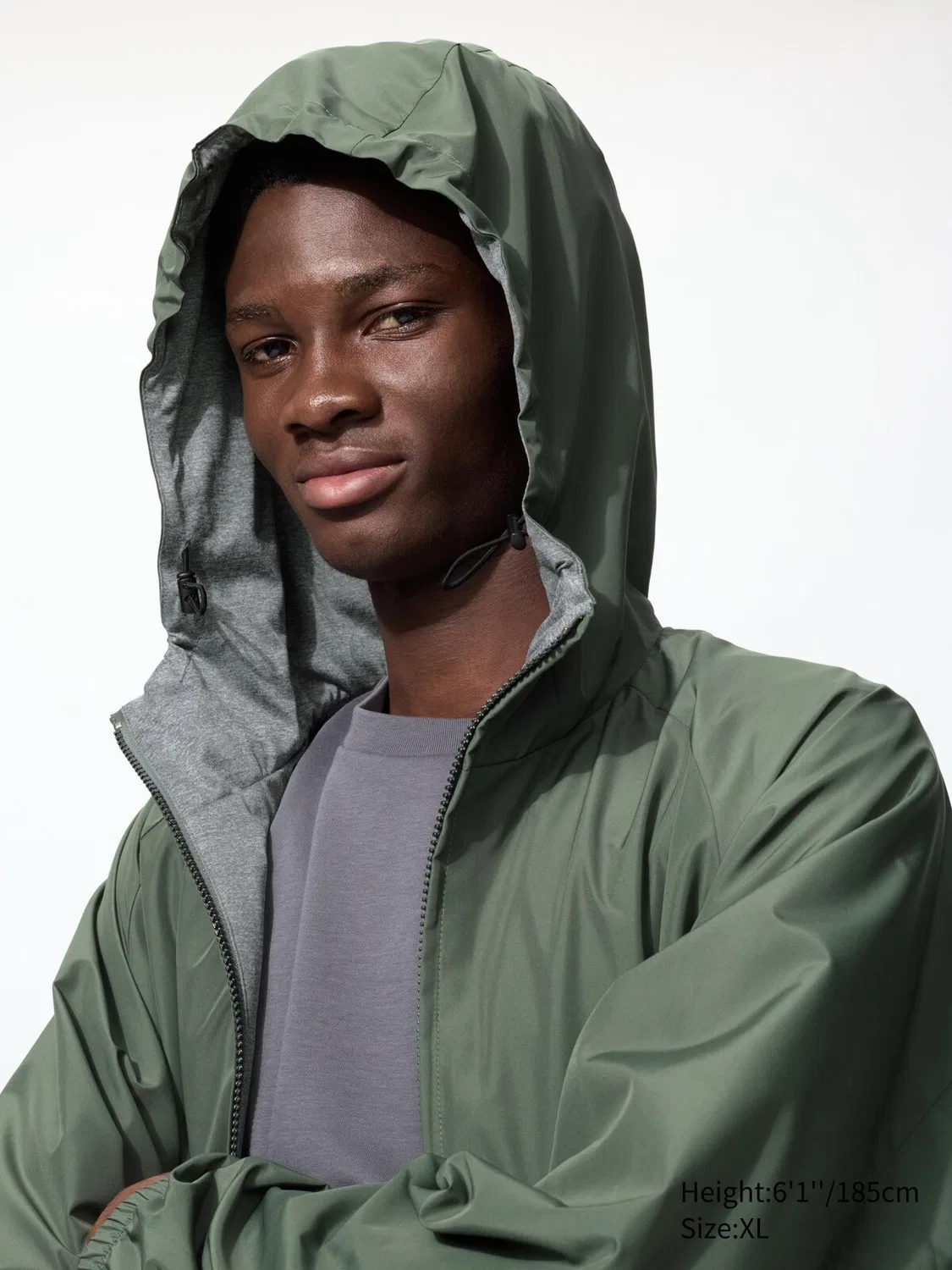 Парка Uniqlo, двусторонняя, светло-серая — фото 3