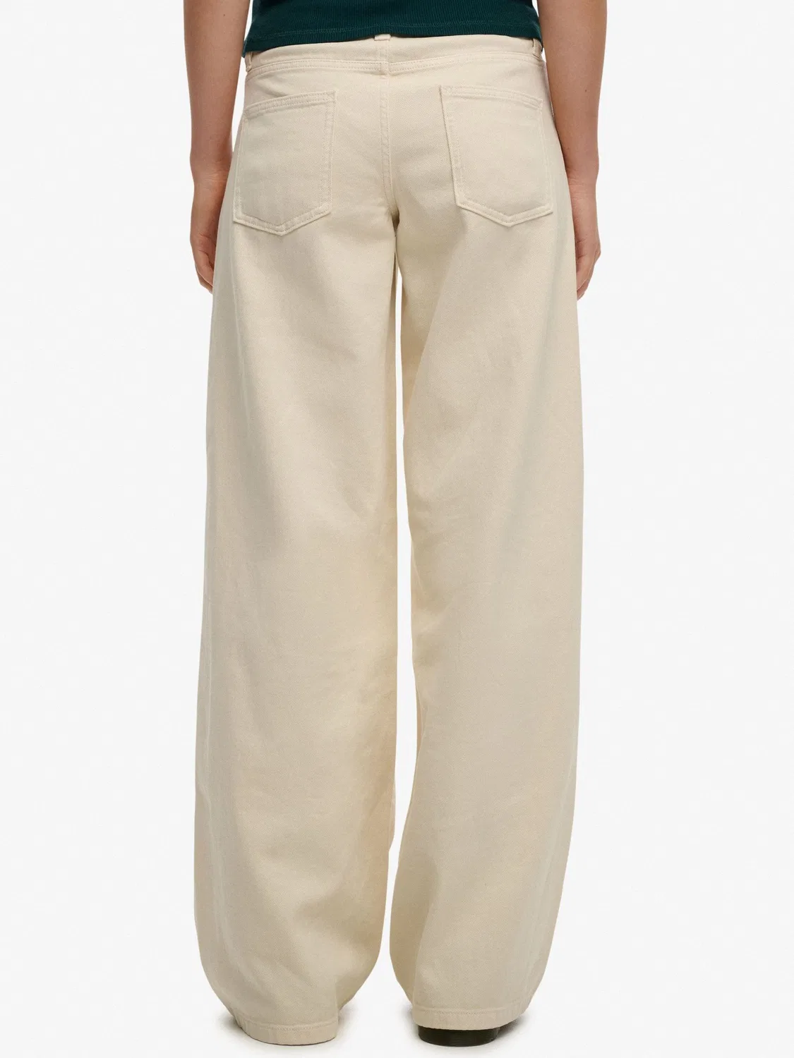 Брюки свободного кроя Mid Rise Baggy Superdry, кремовый — фото 2