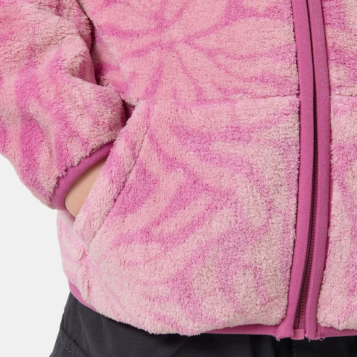 Детская флисовая куртка для девочек Chill Fleece Jacket Helly Hansen, Meta Pink Aop — фото 4