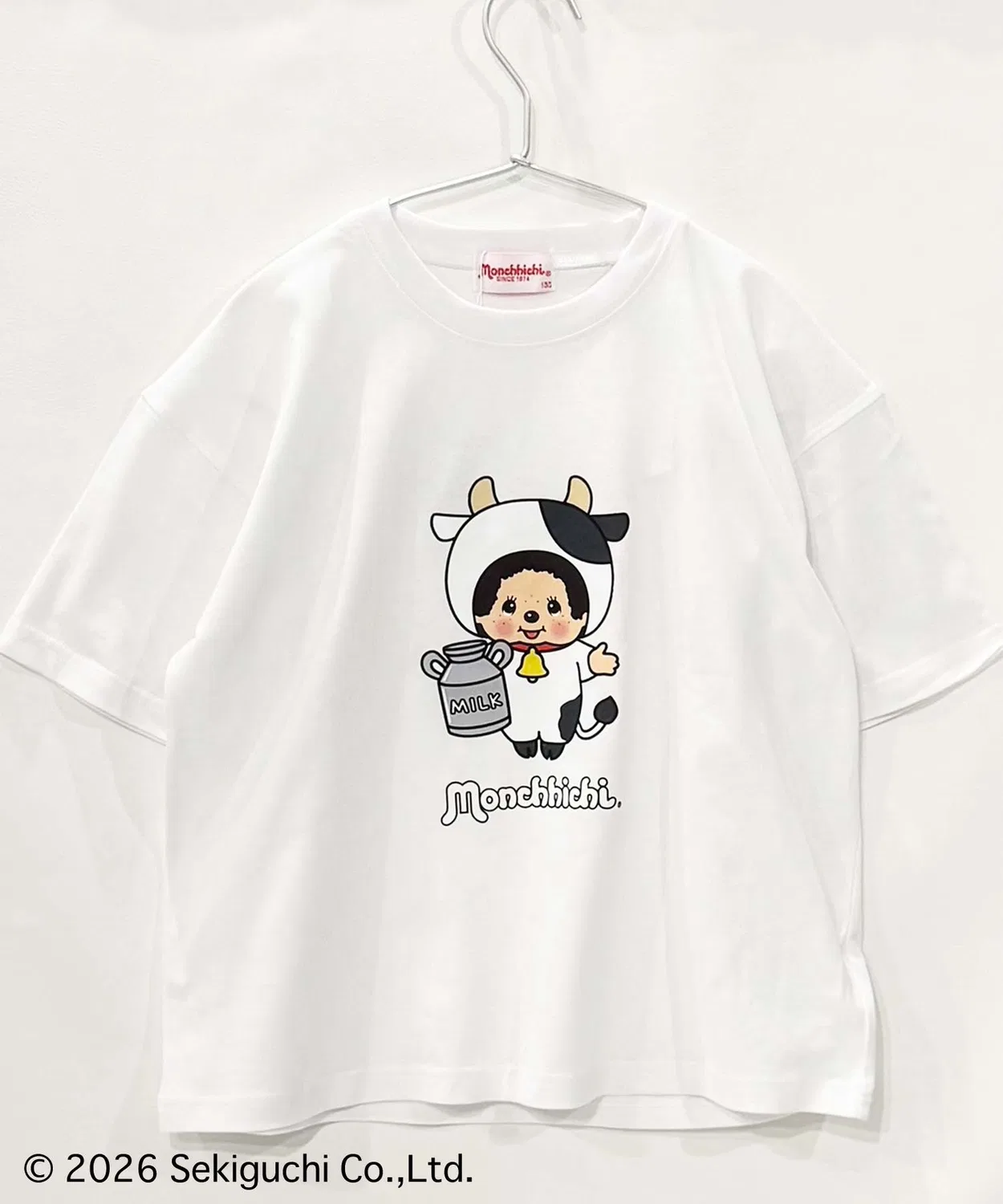 Детская футболка оверсайз с принтом Monchhichi SHISKY, Off White — фото 3