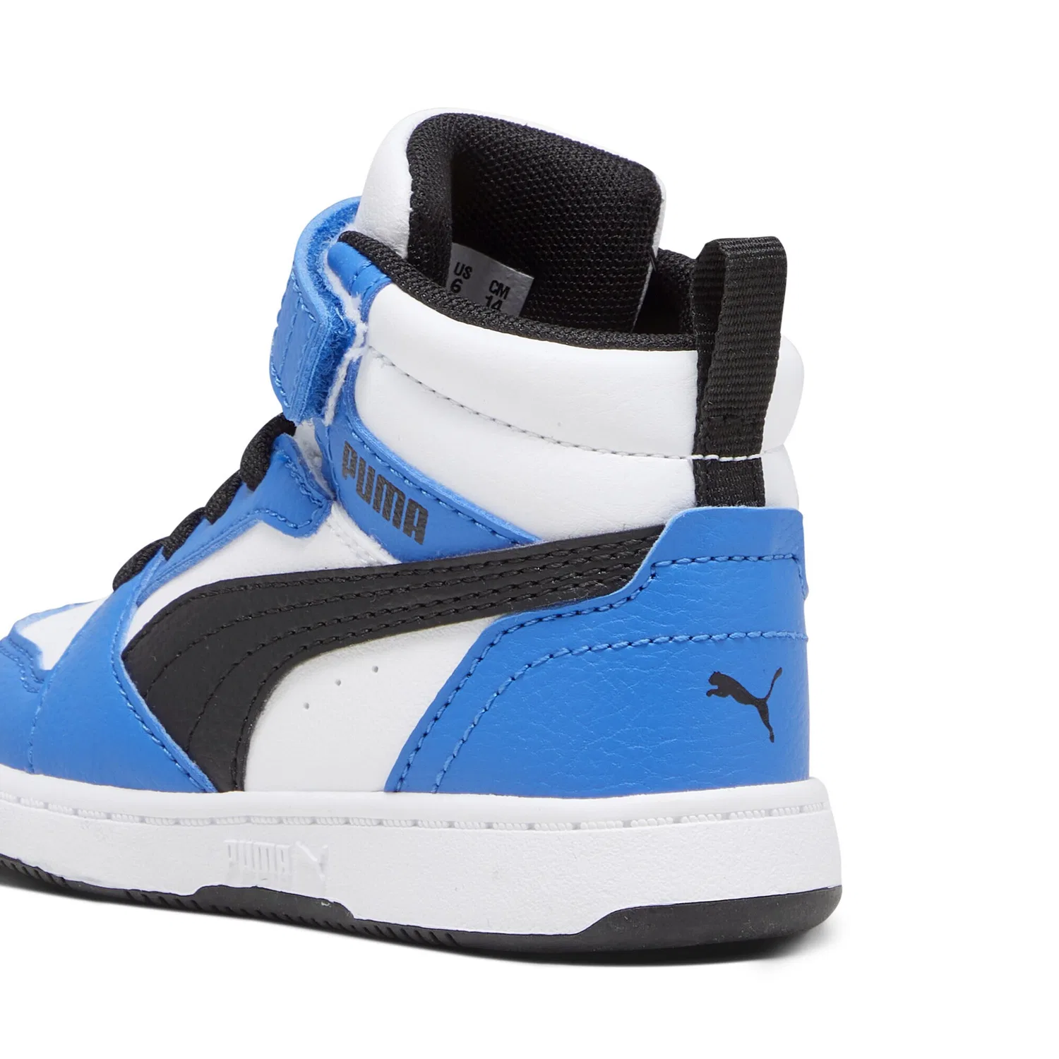 Детские кроссовки ретро PUMA, White Black Racing Blue — фото 2