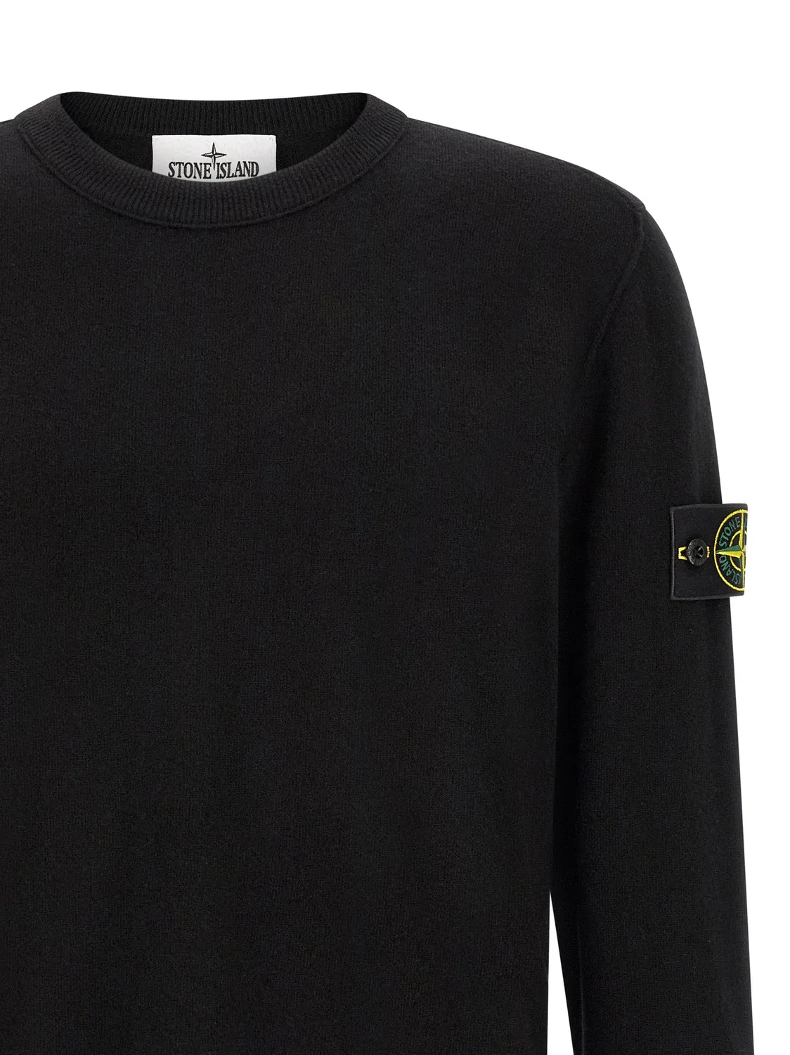Свитер "Бейдж Stone Island", черный — фото 3