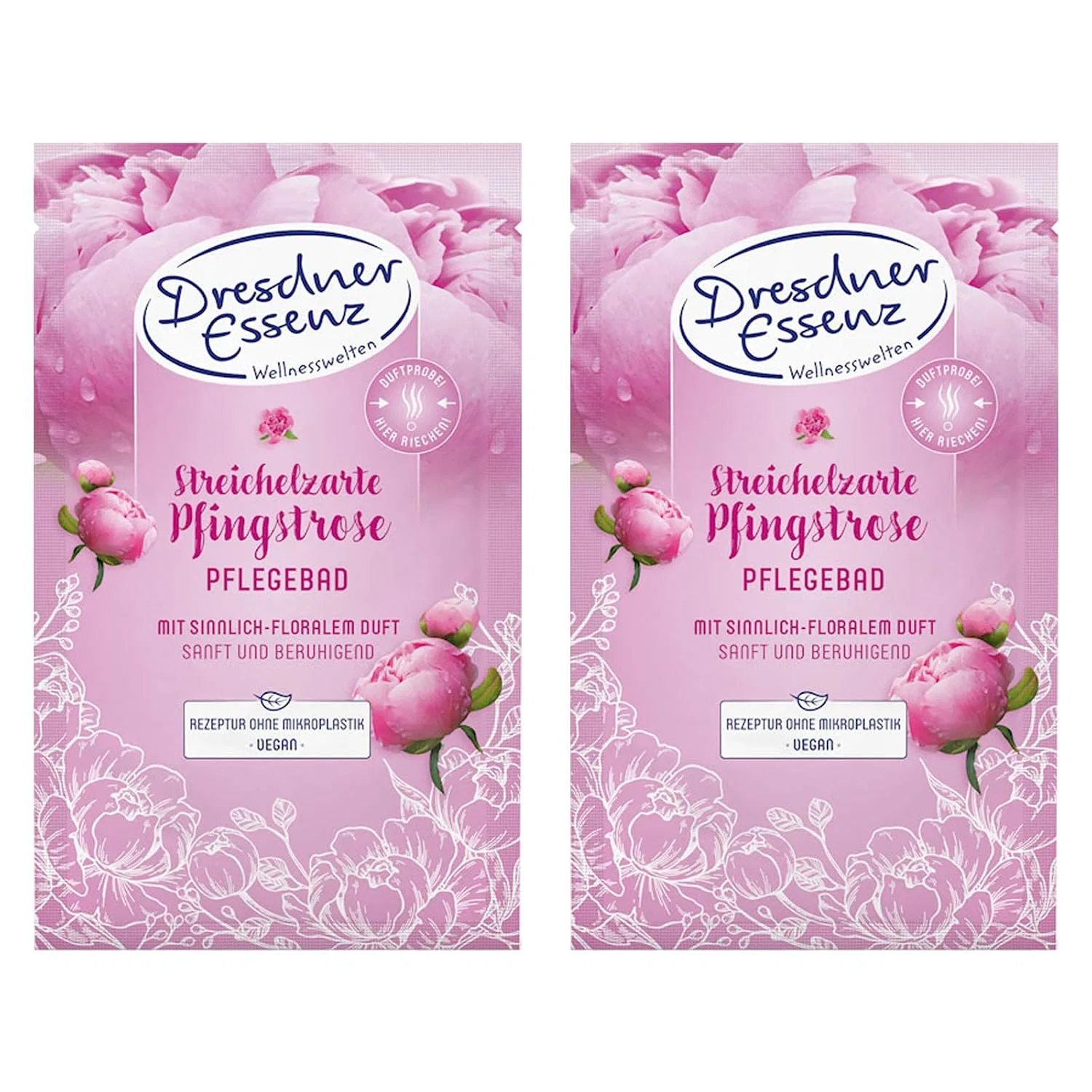 Пенная ванна Soft Peony, Dresdner Essenz, 2 x 60 г