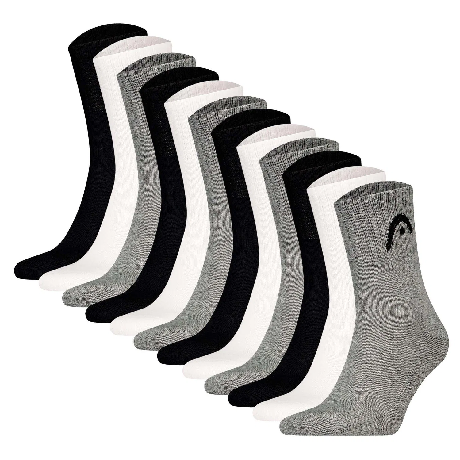 Детские носки с логотипом All Sports Training Short Crew 12P Head, Bunt Kometgrau