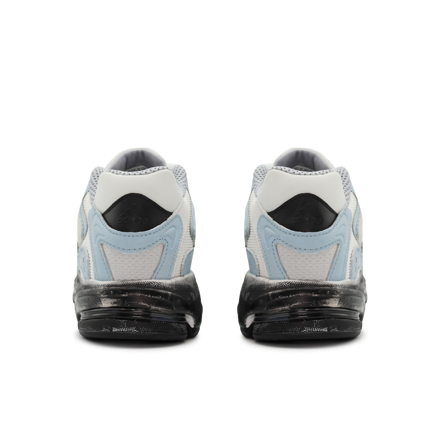 Беговые кроссовки Unisex Low Top черно-бело-серо-голубые Adidas Originals, серо-голубой — фото 4