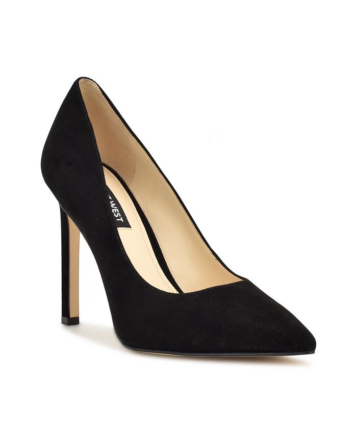 Женские туфли-лодочки Tatiana на шпильке с острым носком Nine West, цвет Black Suede