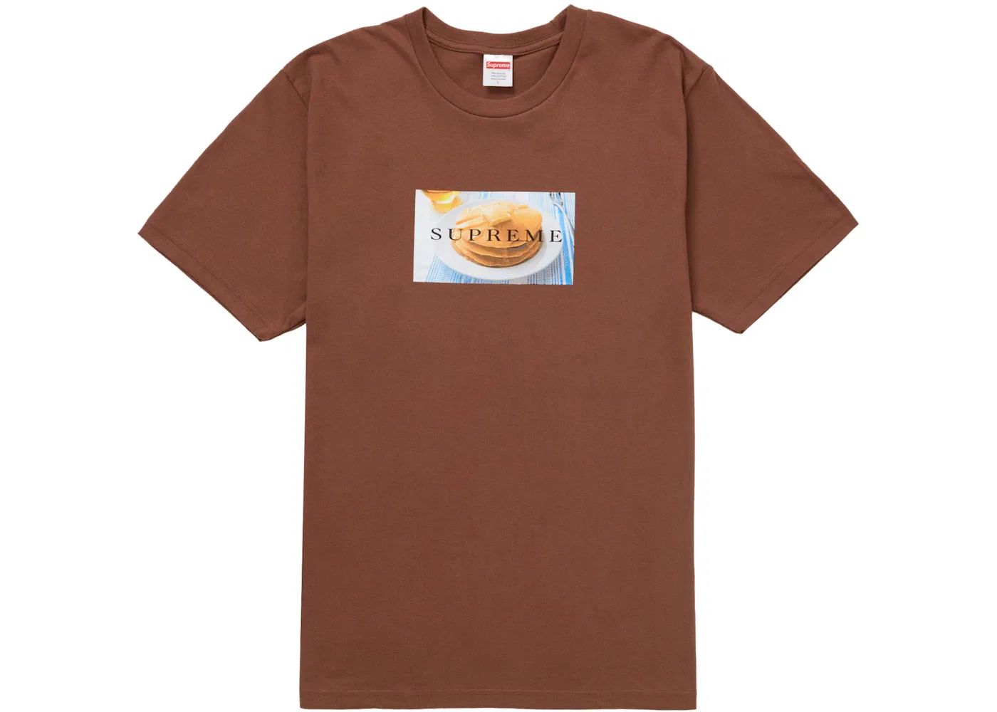 Мужская футболка с принтом Supreme Pancakes Tee Supreme, Brown
