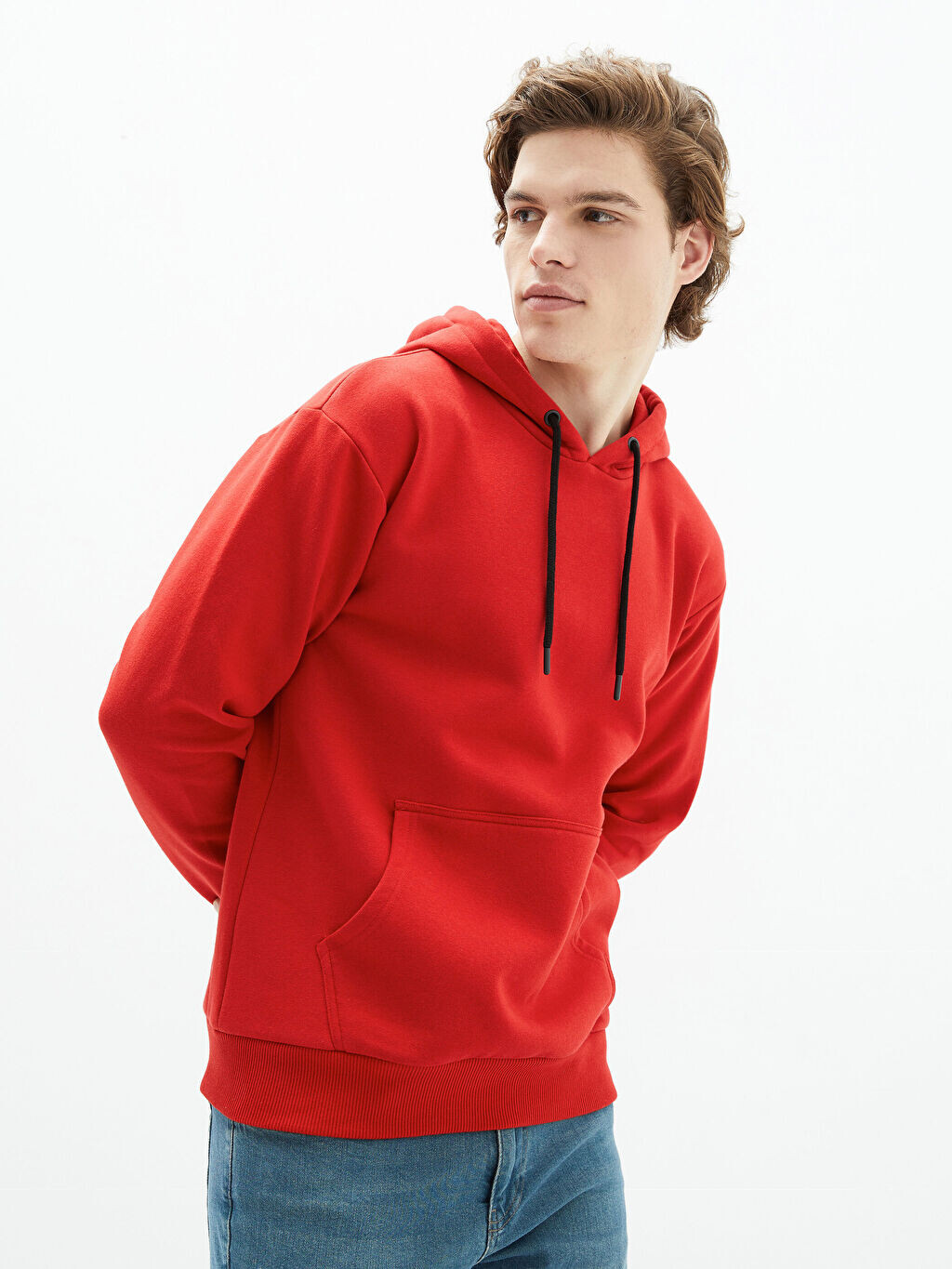 

Мужская толстовка с капюшоном и длинным рукавом LCW Casual, Красный, Мужская толстовка с капюшоном и длинным рукавом LCW Casual
