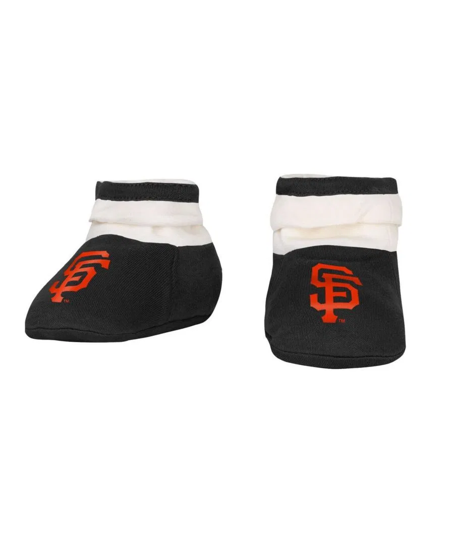 Комплект боди с нагрудником и пинетками San Francisco Giants Up One Outerstuff, White Black — фото 4