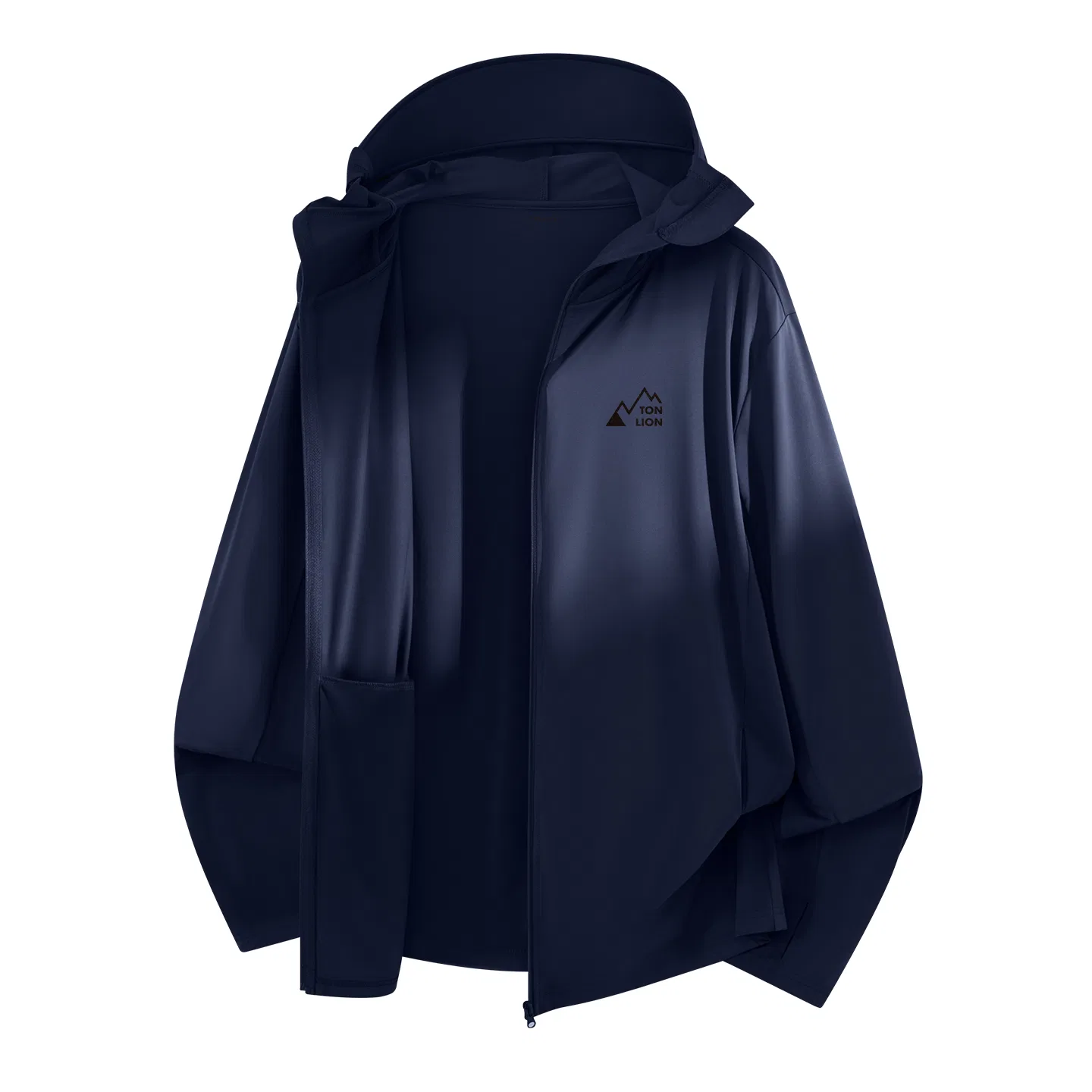 Детская куртка-худи из льна с капюшоном Tonlion, Цвет Heather Navy