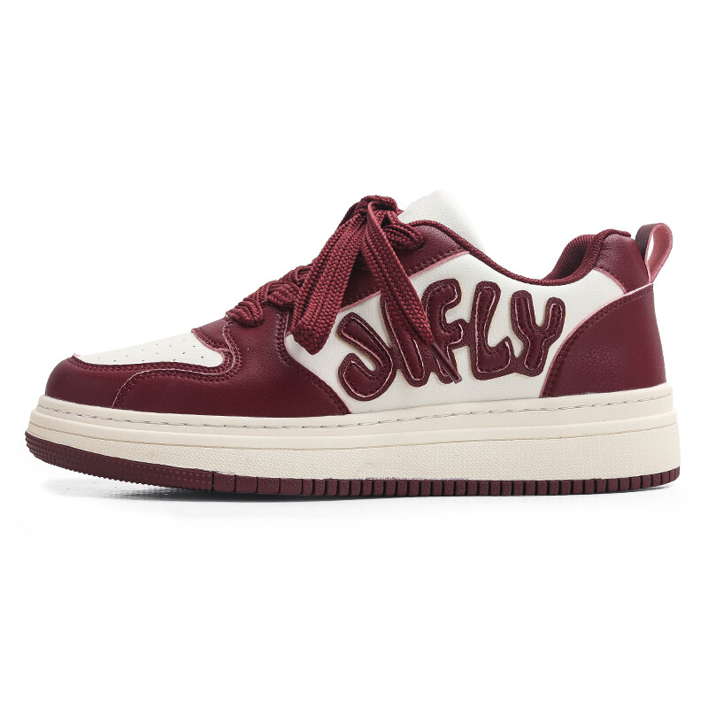 

Кроссовки Jifffly Skateboarding Shoes Unisex Low-top Burgundy, цвет Burgundy