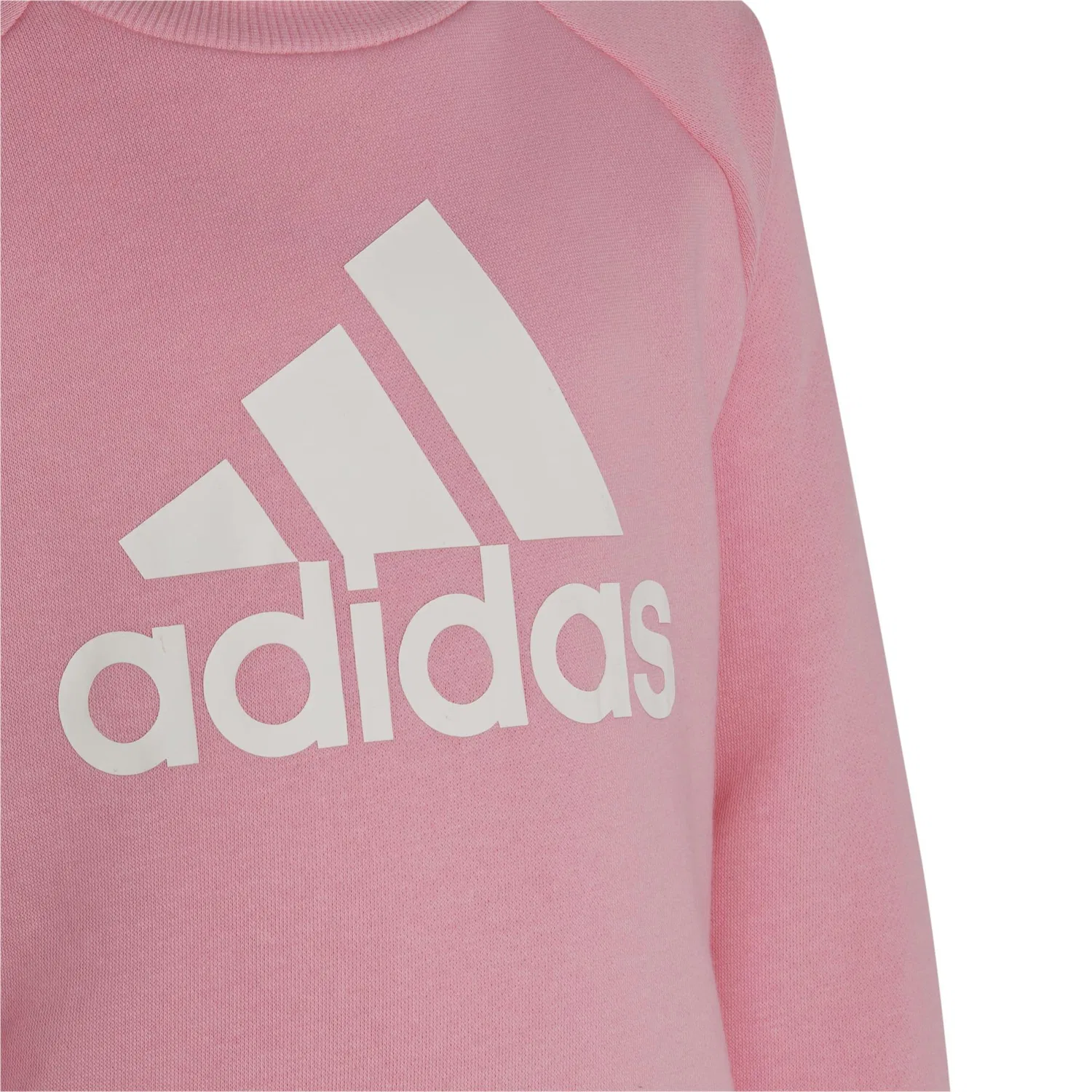 Детский спортивный костюм из футера с логотипом Essentials Logo Adidas, Роза — фото 3