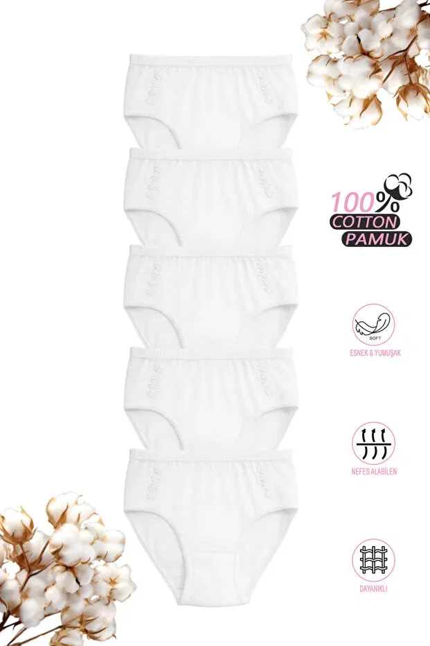 Детские трусы для девочек хлопковые Özkan Underwear, White