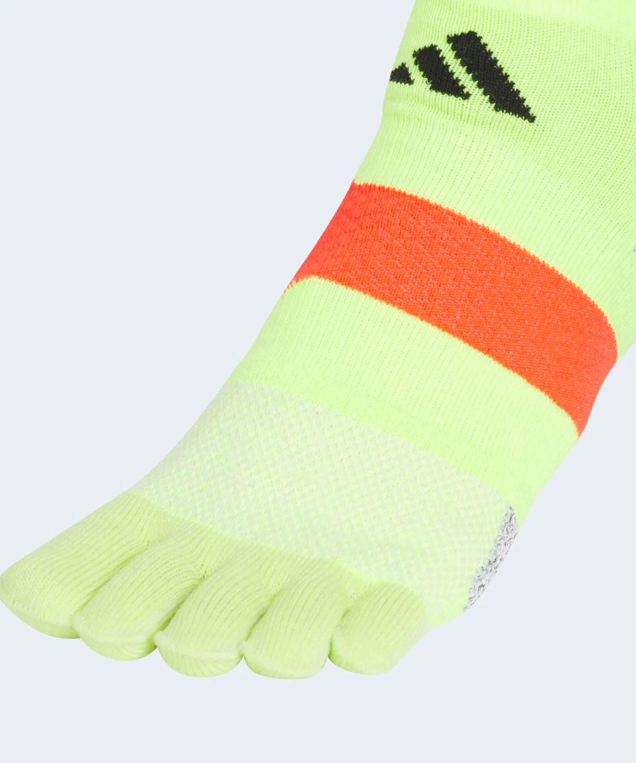 Мужские/Женские спортивные носки с 5 пальцами, модель Running Performance Adidas, Yellow — фото 3
