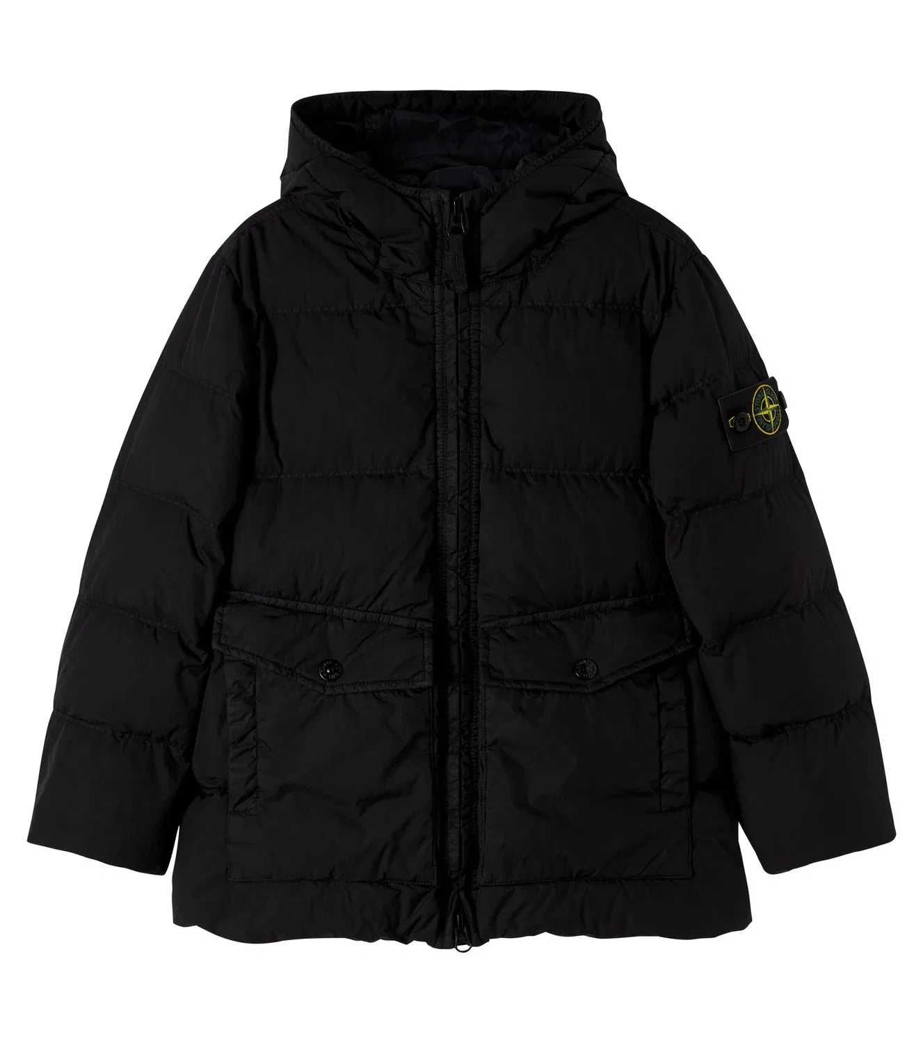 Пуховая парка Stone Island Junior, черный