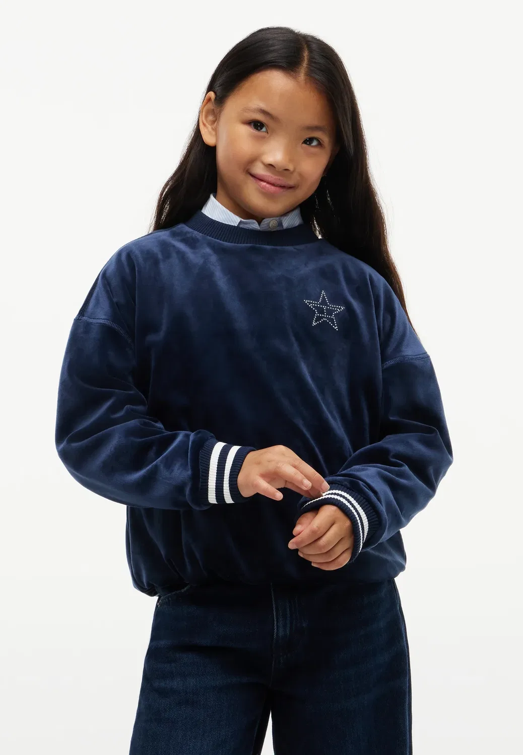 Толстовка с круглым вырезом и изображением флага со звездой Tommy Hilfiger, Dark Blue