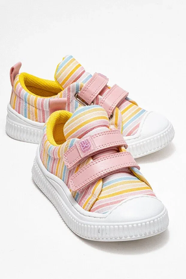 Детские кроссовки для девочек с липучками Mnpc, Powder Striped