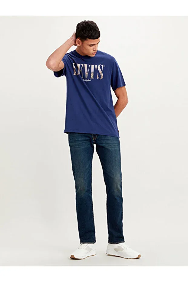 Мужские джинсы с обычной посадкой 501 Original Men's Jean Pants - Block Crusher Levi'S, Dark Indigo - Worn In — фото 2