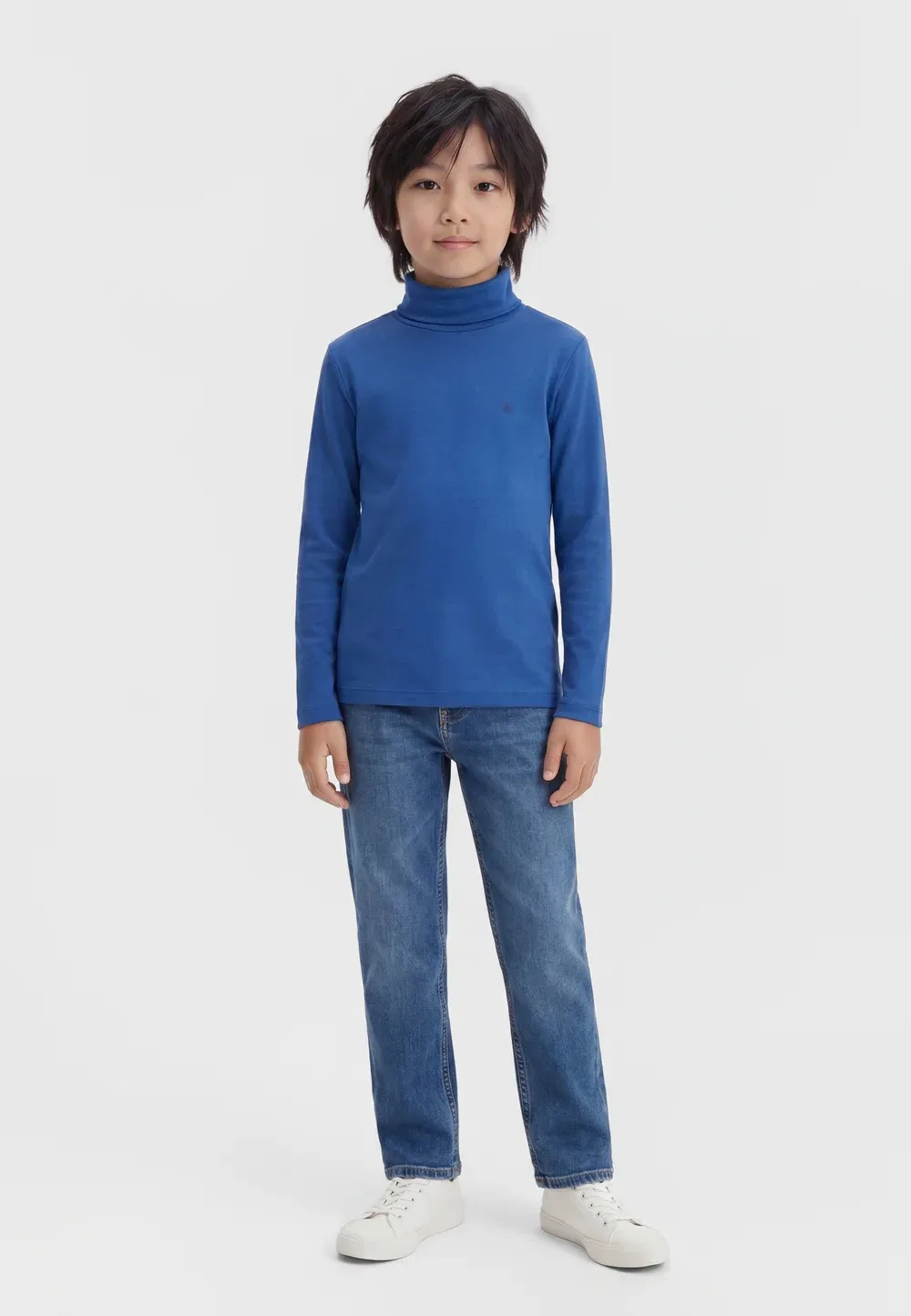Унисекс - футболка с длинными рукавами Petit Bateau, Ultramarine