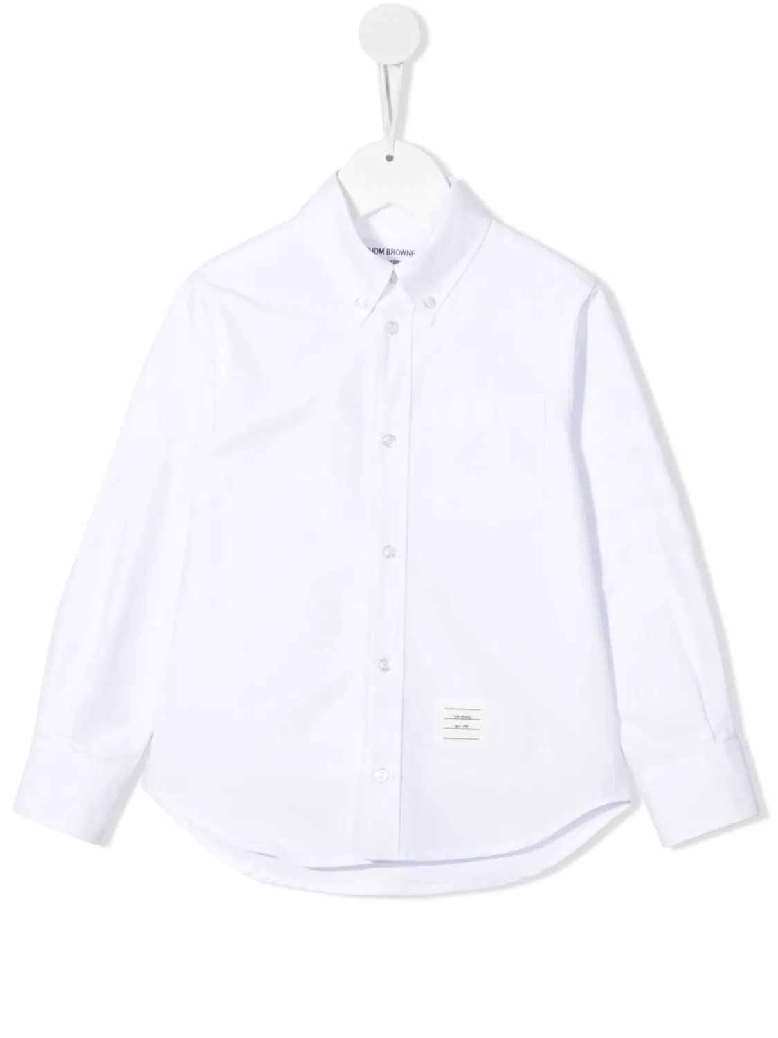 Рубашка с логотипом из хлопка Thom Browne, белый