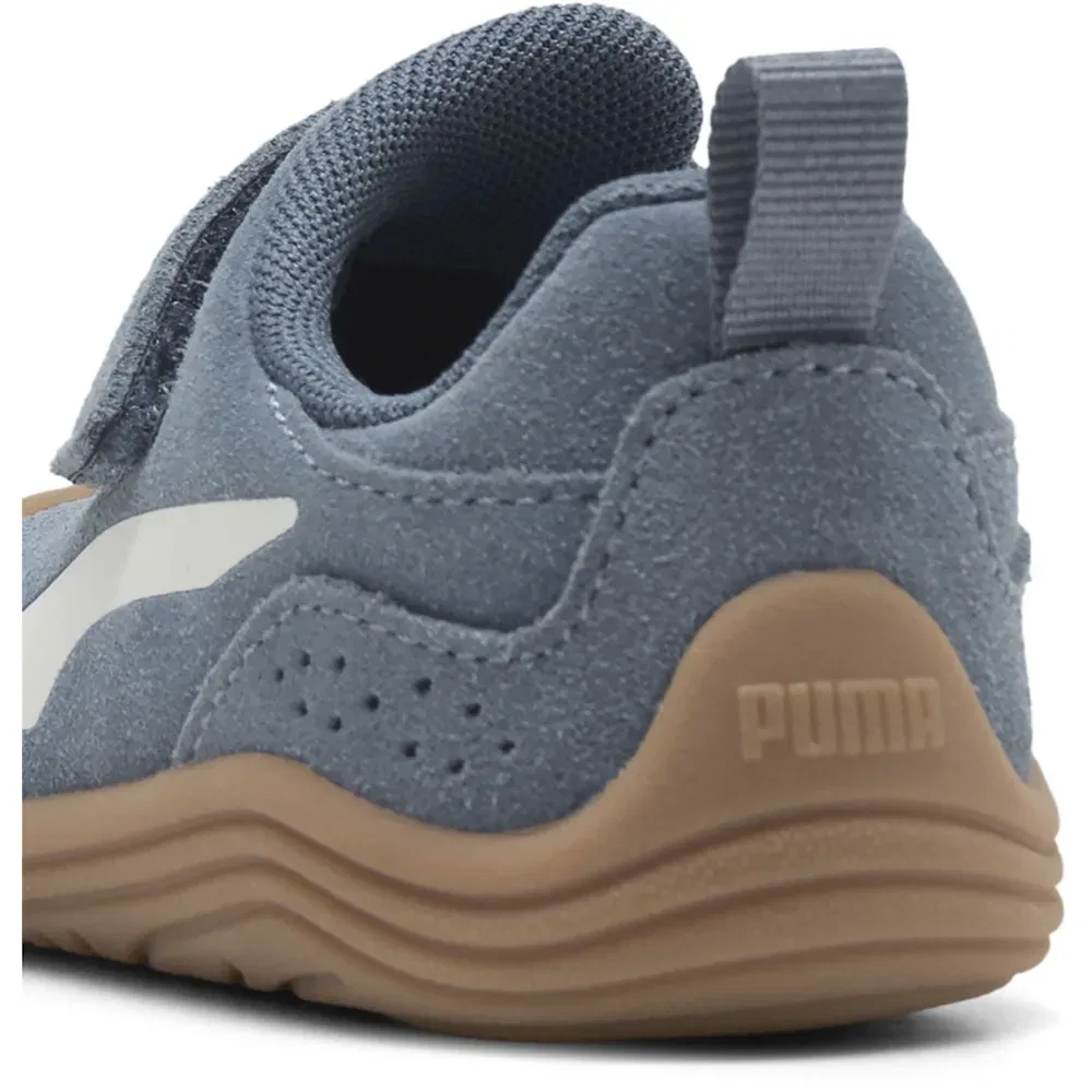 Детские кроссовки для девочек с замшевым верхом Puma Kitten Premium V, Blue — фото 4