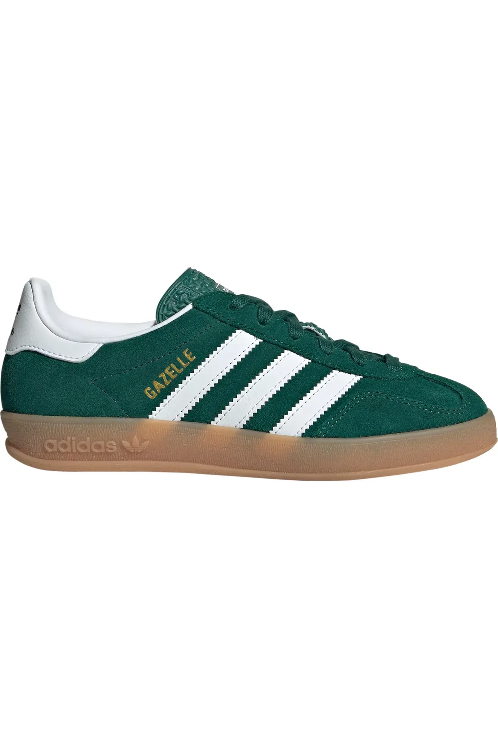 Кроссовки детские повседневные Gazelle Indoor adidas, Green/White/Gum — фото 4