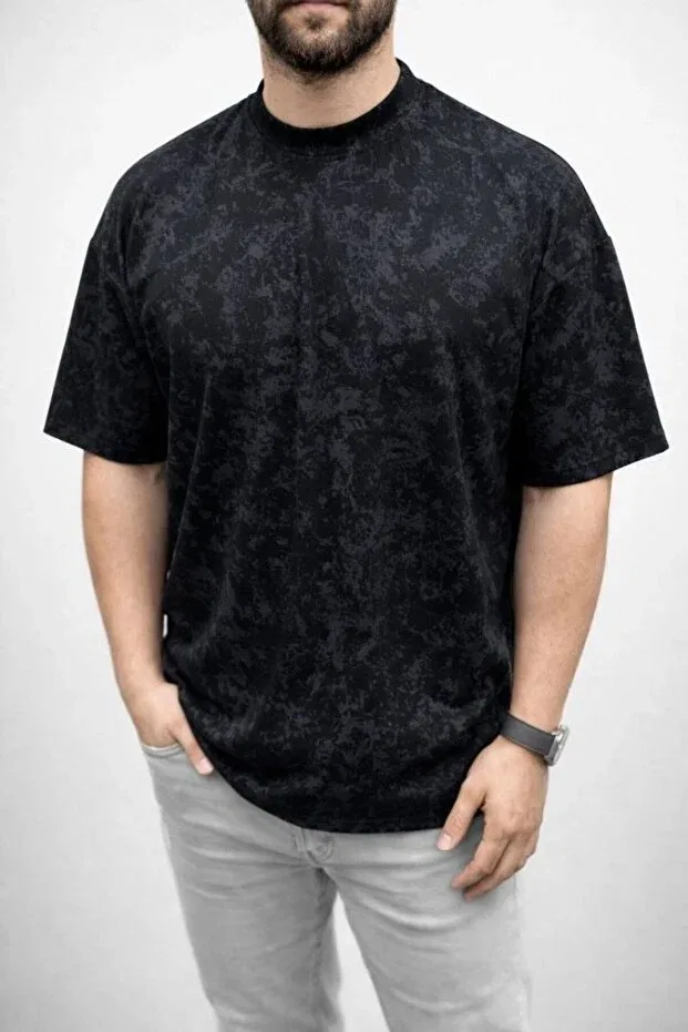Мужская футболка с принтом Oversize T-Shirt Vexor, Black — фото 4