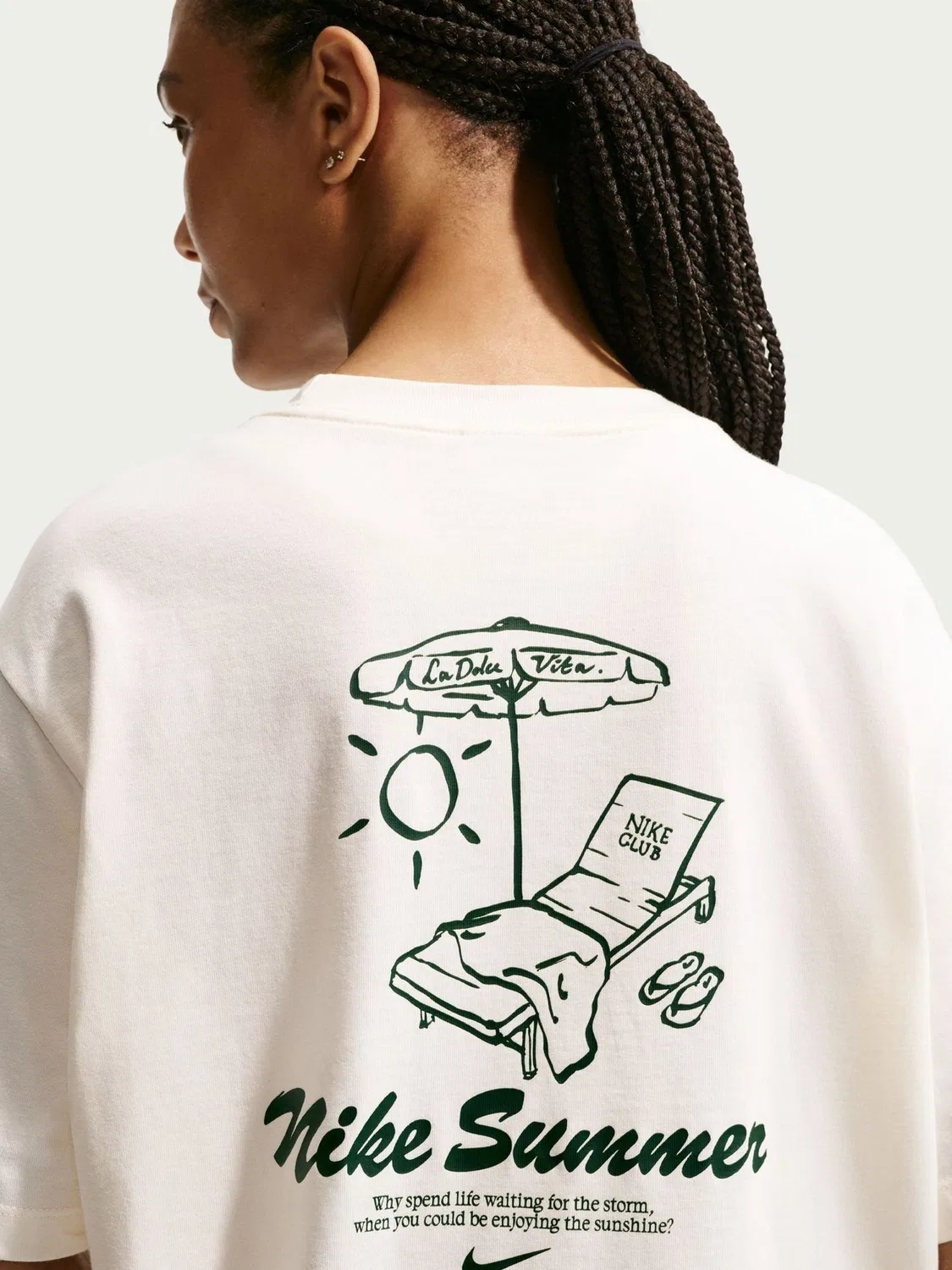 Футболка, свободный крой Nike, Pale Ivory