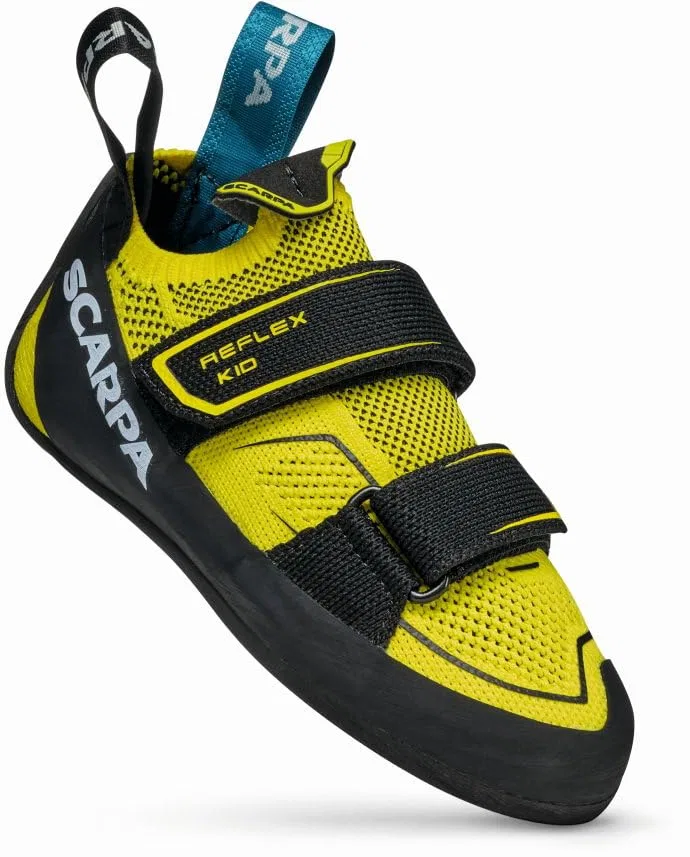 Детские скальные туфли для мальчиков и девочек с закрытым носком Reflex Kid Scarpa, Yellow Black Ffj Vision — фото 4