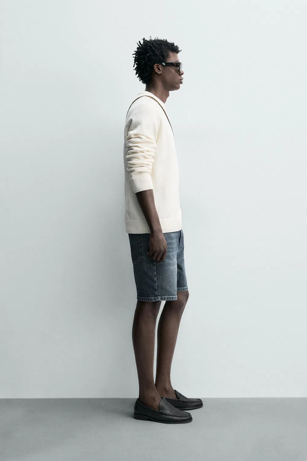 ДЖИНСОВЫЕ ШОРТЫ СТАНДАРТНОГО КРОЯ-БЕРМУДА ZARA, Blue — фото 4