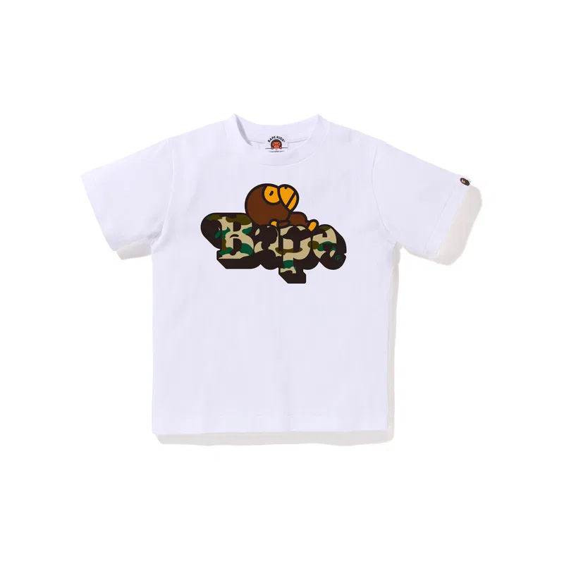Футболка с круглым вырезом, A BATHING APE, White