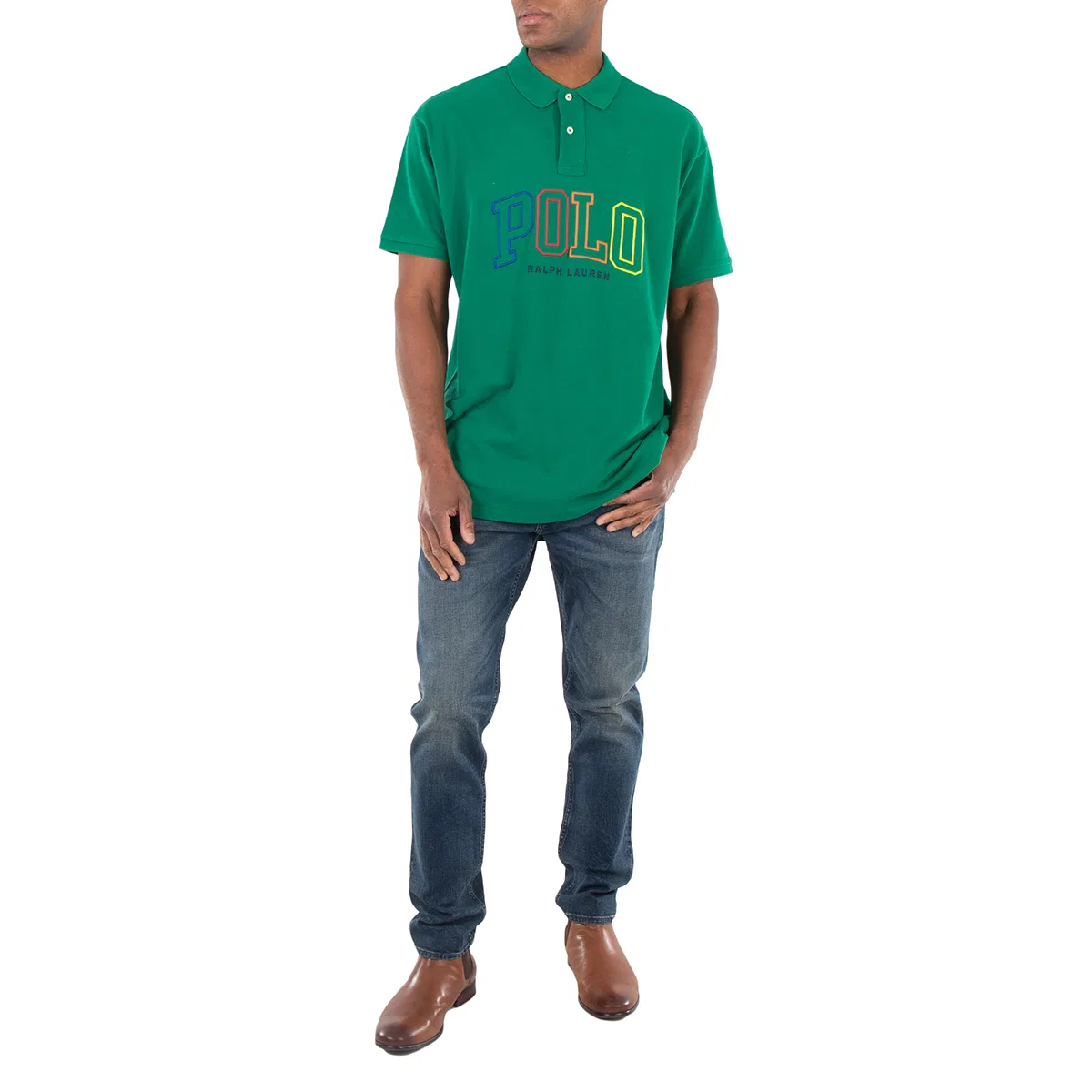 Поло с логотипом Big Fit Mesh Polo Shirt Polo Ralph Lauren, Green — фото 4
