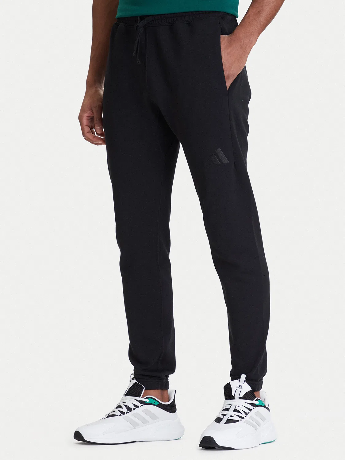 Мужские спортивные брюки свободного кроя French Terry Adidas, черный