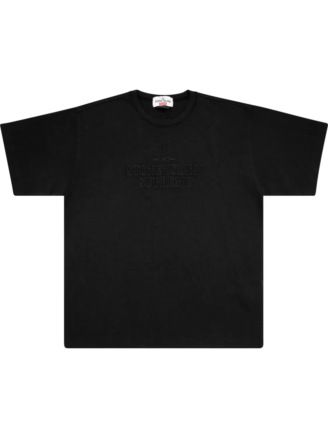 Футболка с вышитым логотипом Supreme, черный
