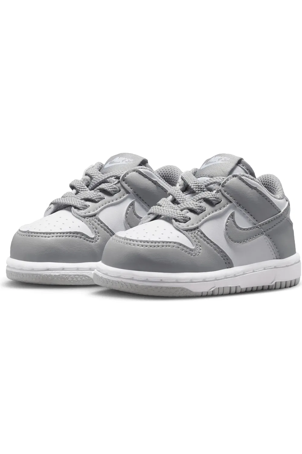 Детские кроссовки баскетбольные Dunk Low Nike, белый/белый/светло-серый