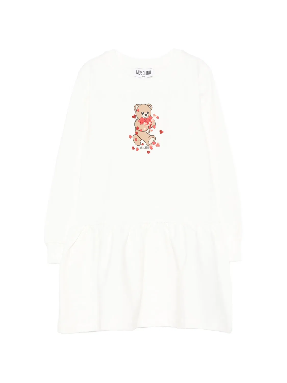 Платье с принтом медвежонка белое Moschino, белый