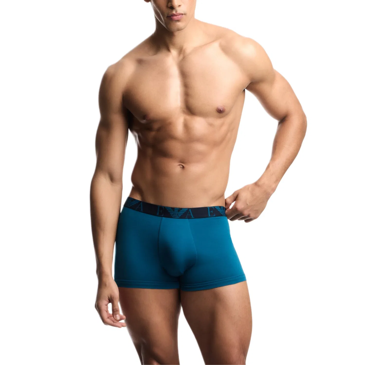 Мужские боксеры с принтом 3 шт., Emporio Armani, Lake Blue/Beige Gray/Blue — фото 3