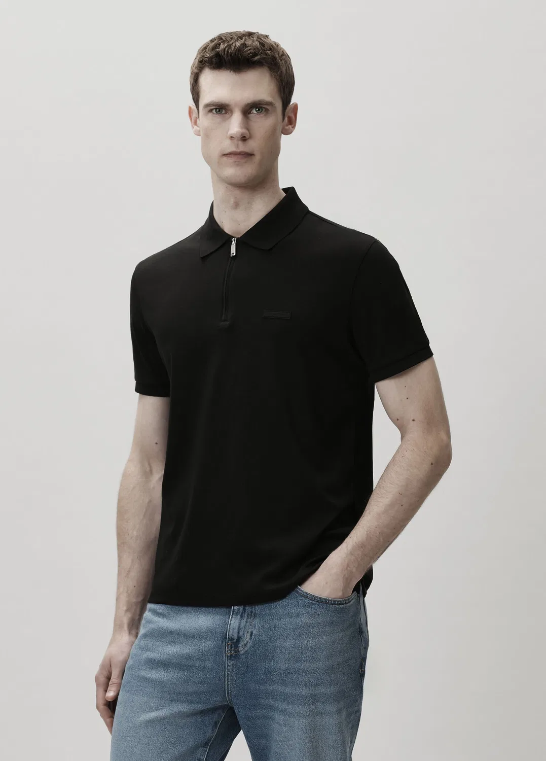 Поло Slim Fit Calvin Klein, black — фото 3
