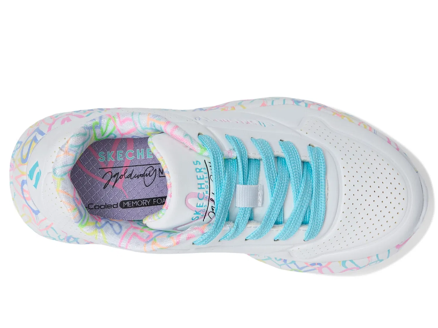 Детские кроссовки для девочек Skechers Uno Lite Lovely Luv, White — фото 2