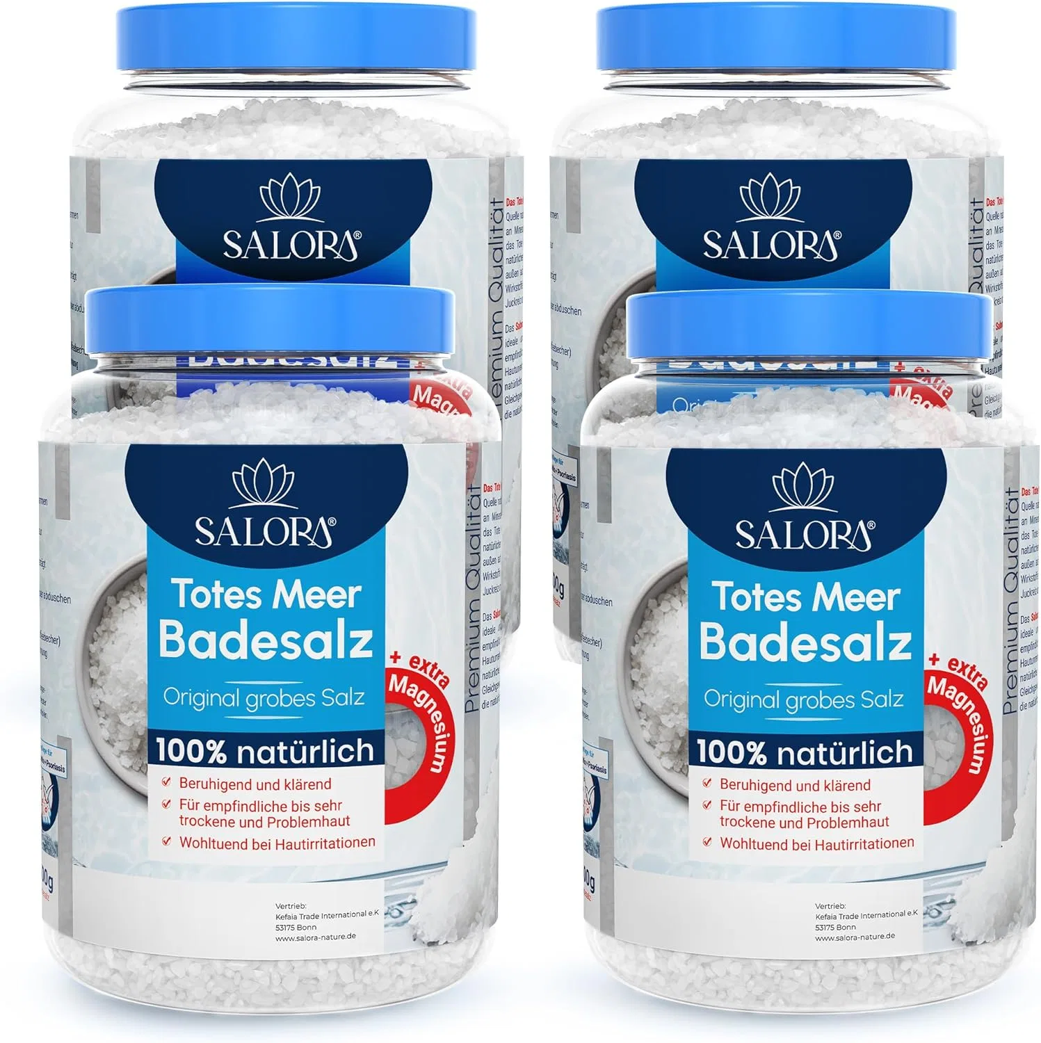 Соль для ванн Salora Original Dead Sea Bath Salts 10 кг, без аромата, Белый
