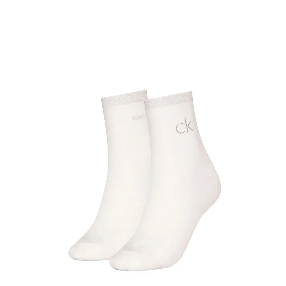Носки короткие 2 пары Calvin Klein, белый