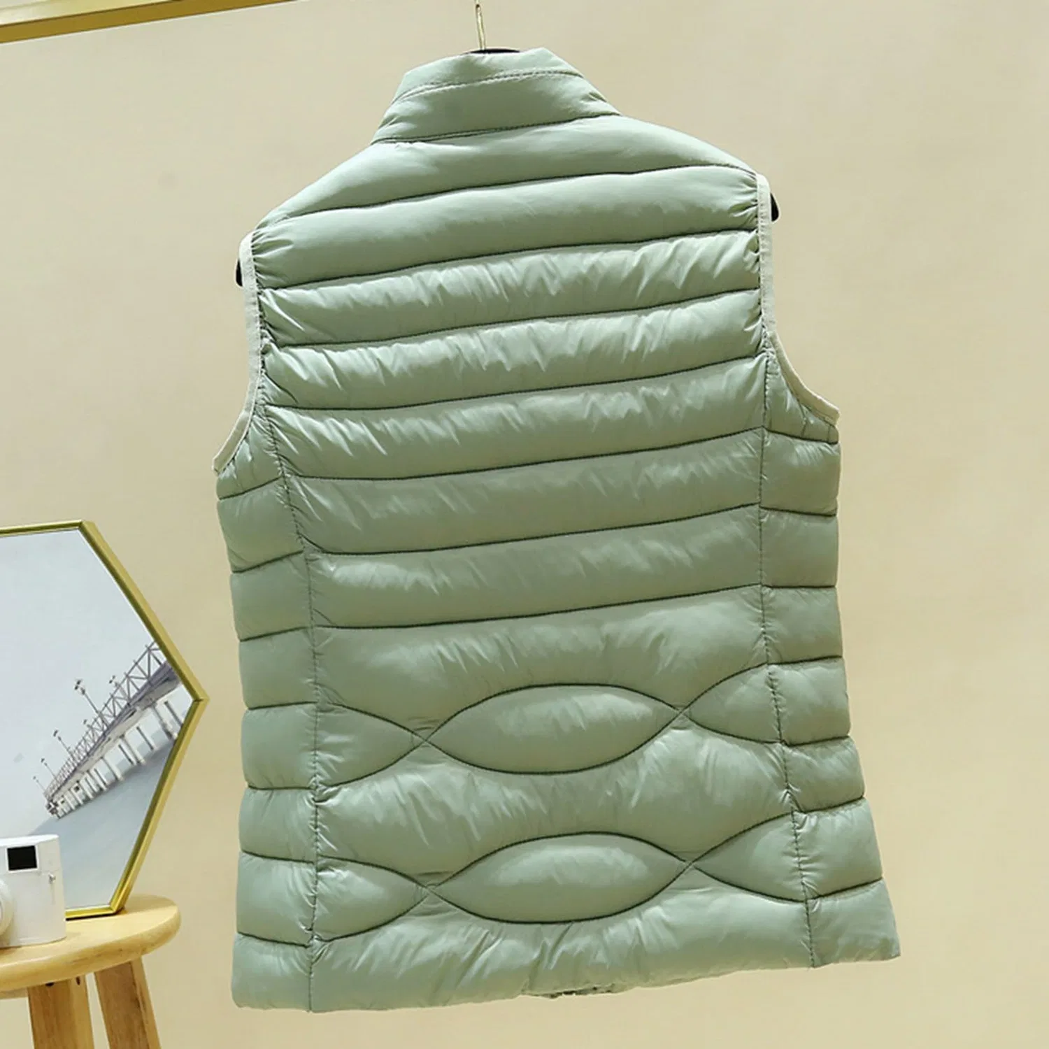 Женский жилет с принтом Jerk Quilts, green — фото 4