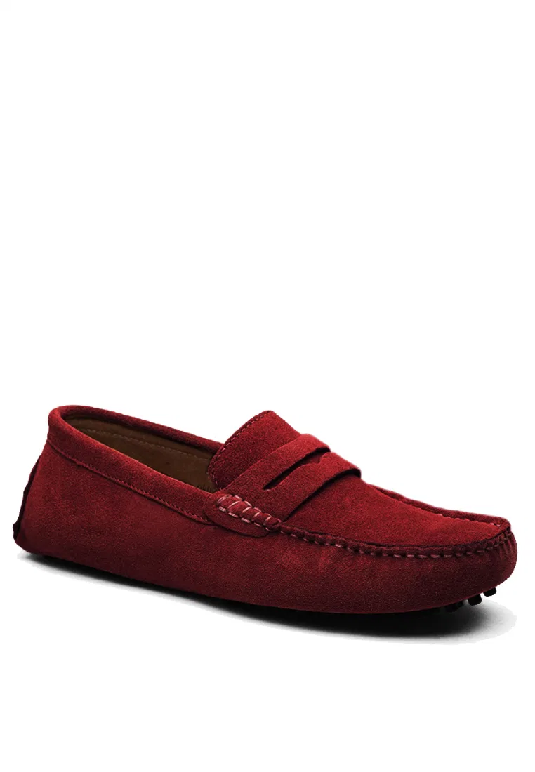 Туфли лоферы замшевые MC024 Twenty Eight Shoes, бордовый — фото 2