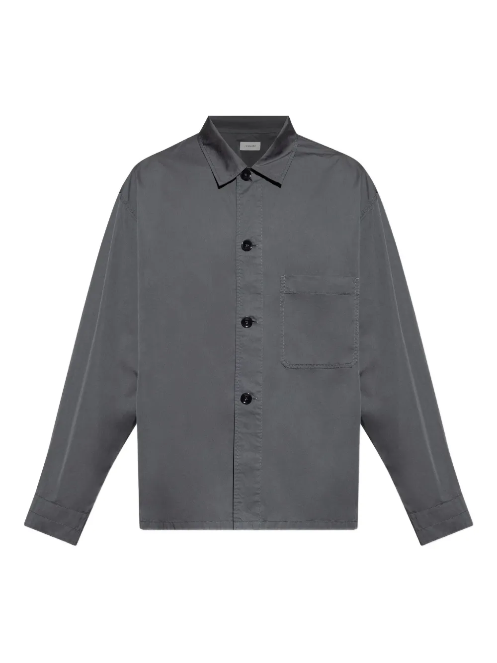 

Рубашка с накладным карманом и застежкой на пуговицы LEMAIRE, серый