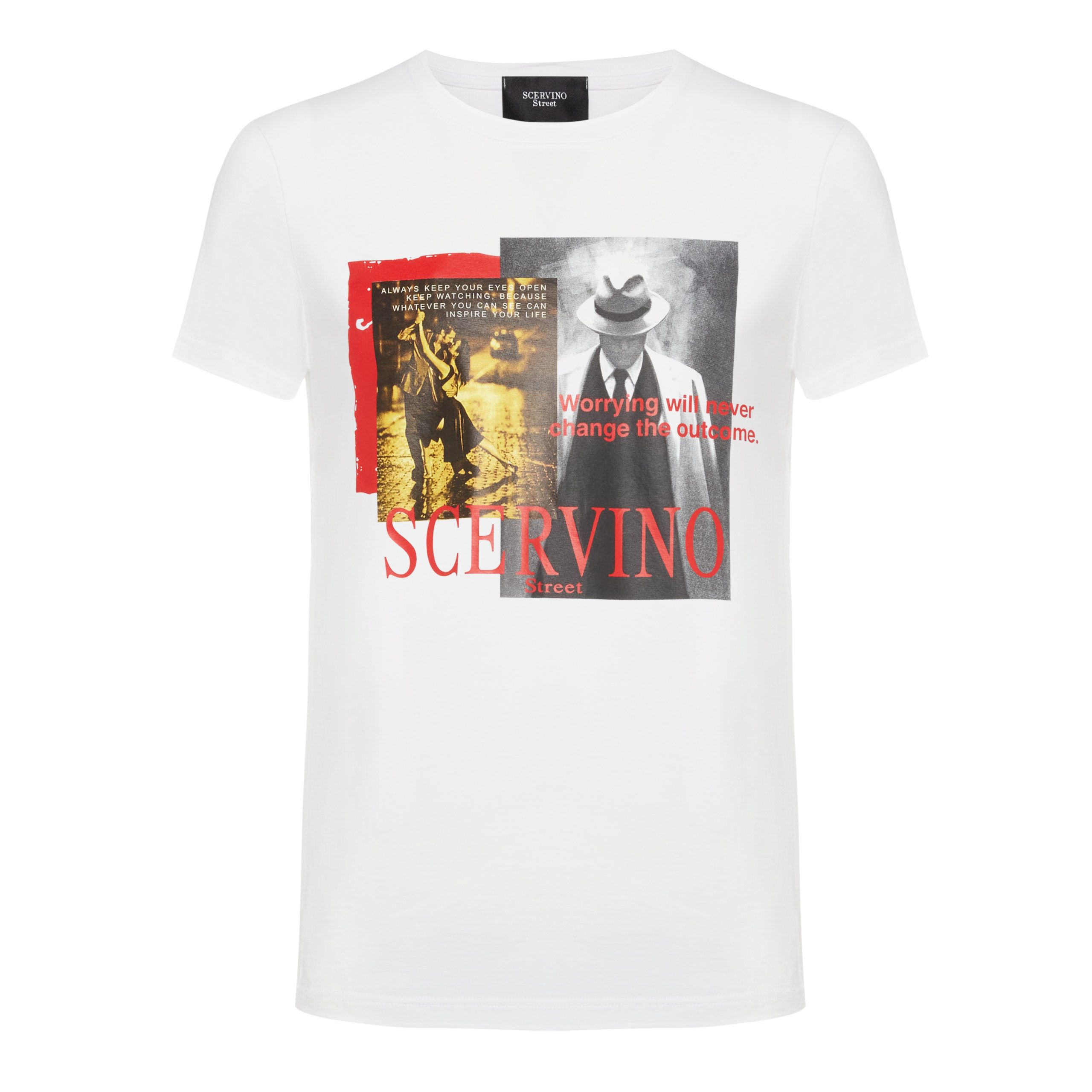 

Белая хлопковая мужская футболка Ermanno Scervino