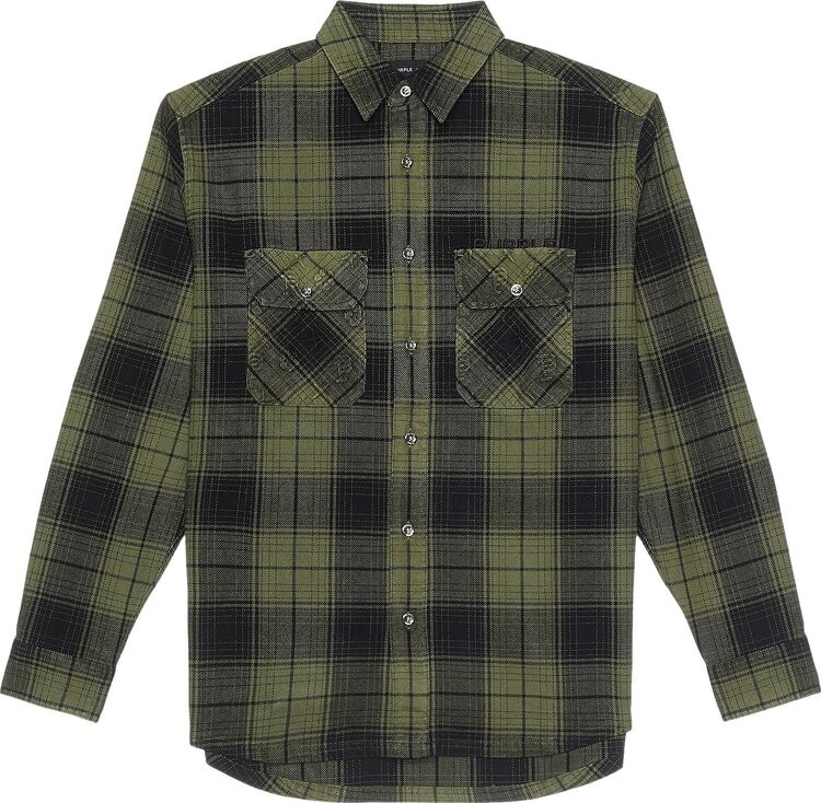

Рубашка PURPLE BRAND Plaid Flannel Long-Sleeve 'Green', зеленый