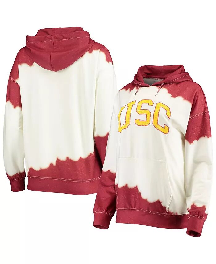 

Женская белая толстовка с капюшоном Cardinal USC Trojans For the Fun с двойной окраской Gameday Couture