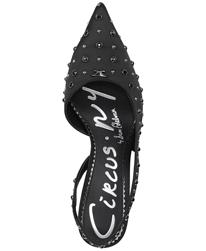 Женские туфли-лодочки Tallie со стразами и острым носком, асимметричные Circus NY by Sam Edelman, черный — фото 4
