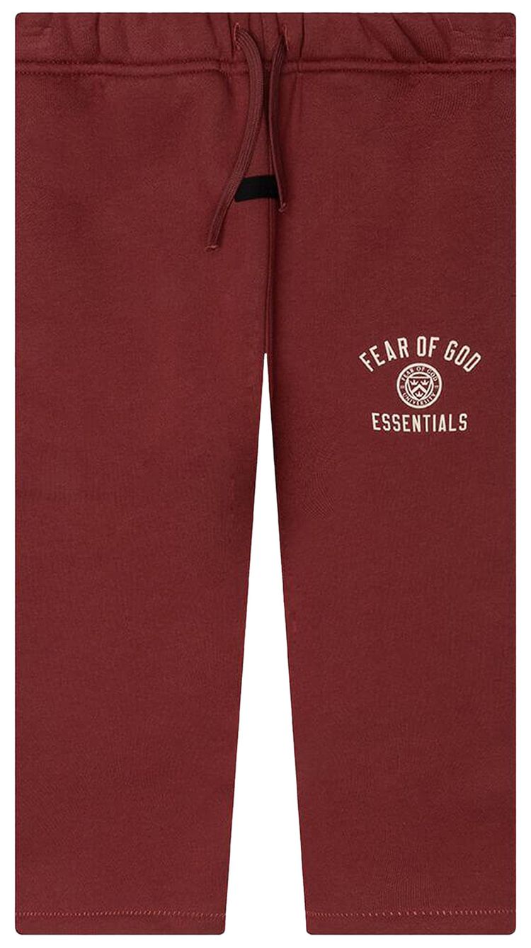 

Детские флисовые спортивные штаны свободного кроя Fear of God Essentials, красный